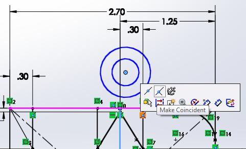 Use the Circle tool to draw two concentric circles above the rectangle.