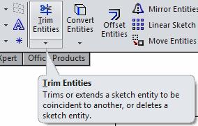 Now we can use the Trim Entities tool to