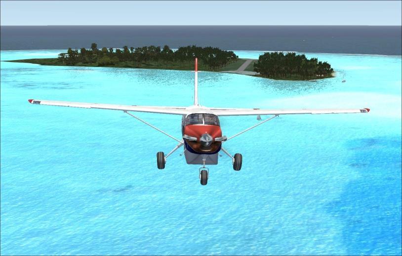 However when throttling down to idle the airspeed drops rapidly and the Kodiak sinks quite fast - this can actually be advantage for a bush plane because then it is easier to land on small