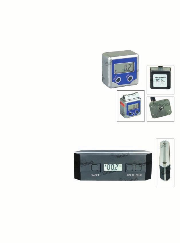 CLINOMETERS Digital clinometers Measuring range: ± 180 (with external sensor: ± 360 ). Resolution: 0.1. Accuracy 0-10 : ± 0.1, 10-170 : ± 0.2, 170-180 : ± 0.1. Repeatability: 0.1. ABS/INC switchable (except 906.