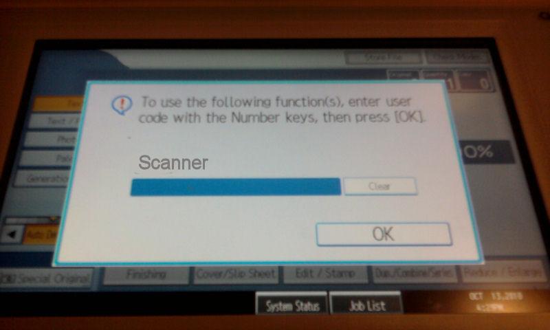 order to operate the scan feature.