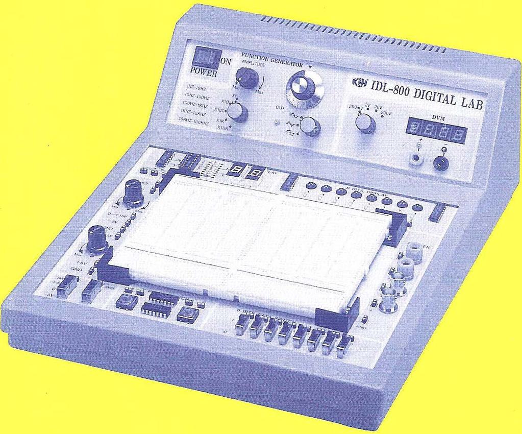 11. Circuit Prototyping Unit, Model IDL-800: The IDL-800 circuit prototyping unit, shown in Fig. 21, supports circuit development using both analog and digital circuits.