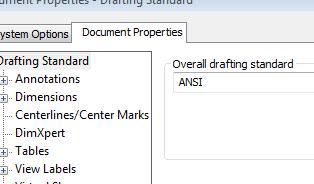 Then return to Tools/Options/Document Properties and select ANSI and click OK. When you place a dimension you will find the correct format.
