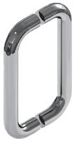 HANDLES SH 210/250/300/400/500 DOUBLE D PULL HANDLE Polished stainless Satin stainless Stainless tube, 25mm diameter; Suitable for 6mm, 8mm, 10mm and 12mm glass; Hole centres