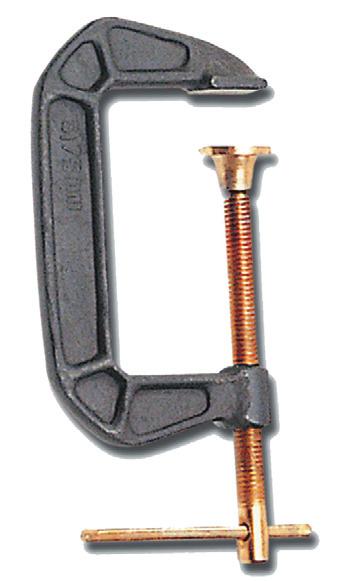 for durability and corrosion resistance. Tempered steel spring maintains substantial pressure at the jaw tips.