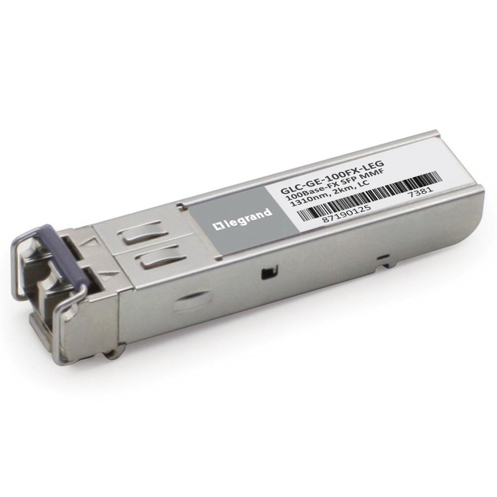 39500 GLC-GE-100FX-LEG CISCO 100BASE-FX SFP MMF 1310NM 2KM REACH LC DOM GLC-GE-100FX-LEG 155Mbps SFP Transceiver Features Operating Data Rate up to 155Mbps 1310 FP Laser transmitter 2km with 50/125