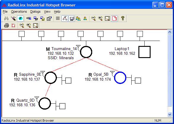 7.5.9 Show Parents - All The Show Parents function displays the possible alternate parents for a repeater graphically in the topology view.