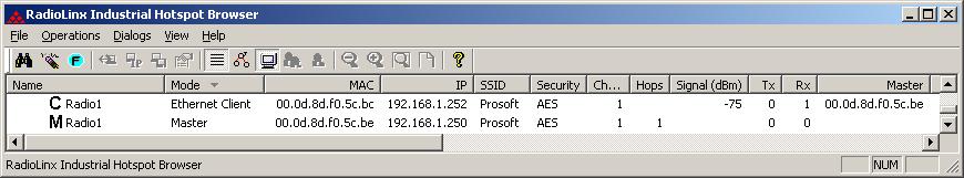 1. Connect the client radio to the same network as the configuration PC running the IH browser. Assign it an IP address as described above.