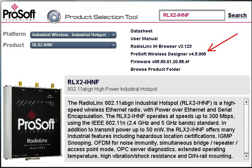 Functional Specifications: Contains a database of all currently available RadioLinx radios, antennas, cables, connectors and accessories Exports Parts List, Site and Link Details, and Wizard settings