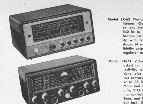 . Radio History cont d - from Pg 7 One of the most famous ham radio companies in the 1950 s and 1960 s and 1970 s was Collins Radio Company.