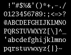Represent Text - ASCII Assign a unique number to each character» 7-bit ASCII Range is to 27 giving 28 possible values There are 95 printable