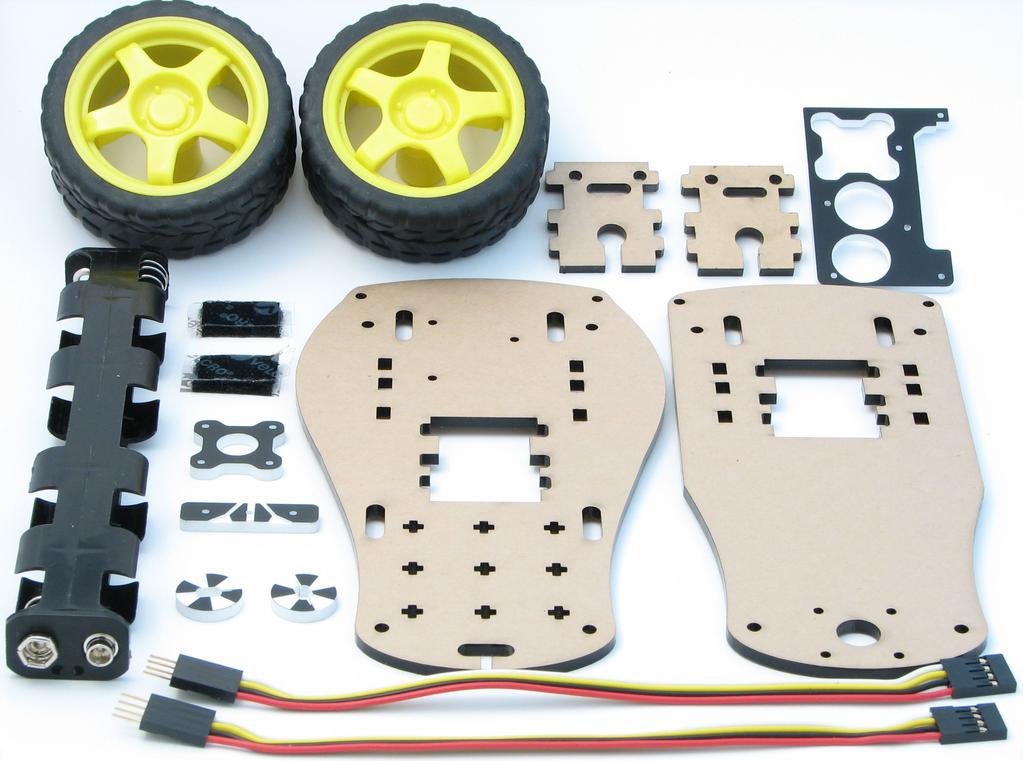 Parts Loose Parts: Part Quantity Tire Motor Mount 4-Wire Encoder Cable Encoder Wheel Velcro Strip Top Chasis Plate