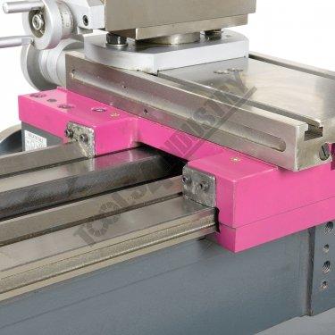 A very rigid 180mm cast iron bed width, induction hardened and ground slideways gives a high level of precision turning.