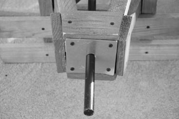 STEP 7: Prop the upper portion of the stand on a stool or sawhorse.
