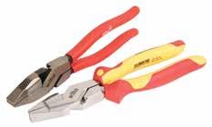 64HRC. Special C70 tool steel hardened & tempered. Extra long cutting edge for flat and round cables. Two component soft grip ergonomic handles. Pkg. wt. 32831 245 9.5 1 1.