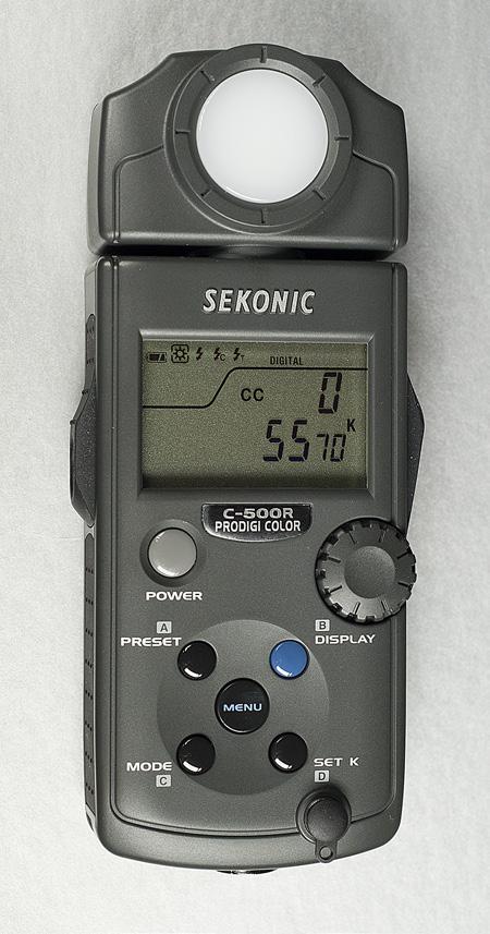 CHAPTER 5: OTHER CONTROLS Figure 5-28: Sekonic Prodigi That meter works well, and I find it quite convenient to use it when I m striving for accuracy in my white balance settings.