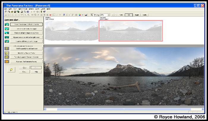 Using Panorama Factory (PF), I will start by stitching the base exposure sequence.