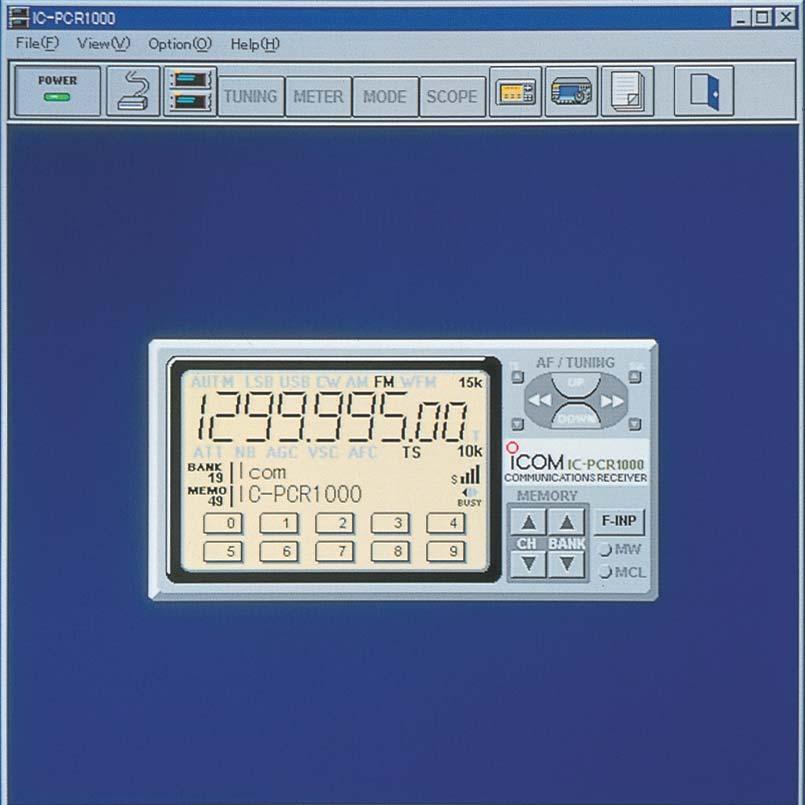 The "Component-type screen" shows all available functions divided into 4 components: "TUNING", "MODE/VOL", "METER/SCAN" and "BANDSCOPE".