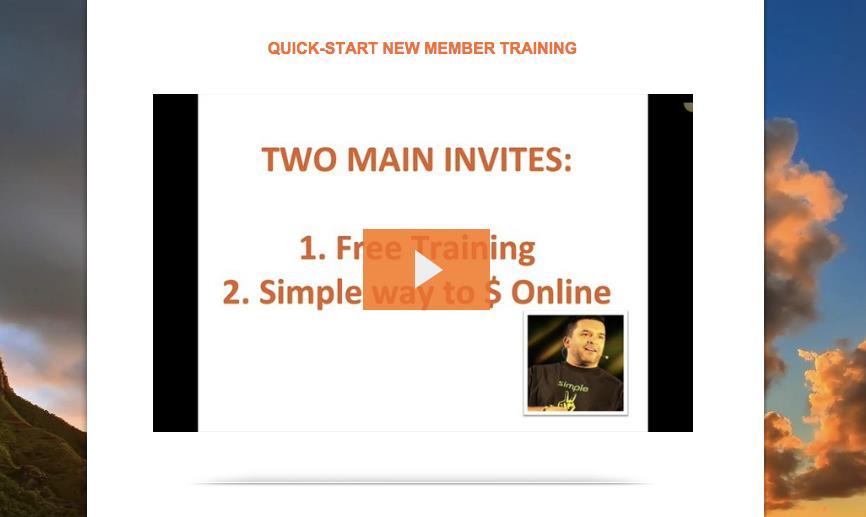 QUICK START NEW MEMBER TRAINING The Simpler Way To Create Cash Online (Fast). Ready for your bank account to look and feel amazing? Let's stuff it full of cash.
