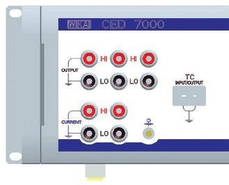 In the voltage mode, the CED7000 automatically sets the appropriate range for the value entered in order to always achieve the highest accuracy.