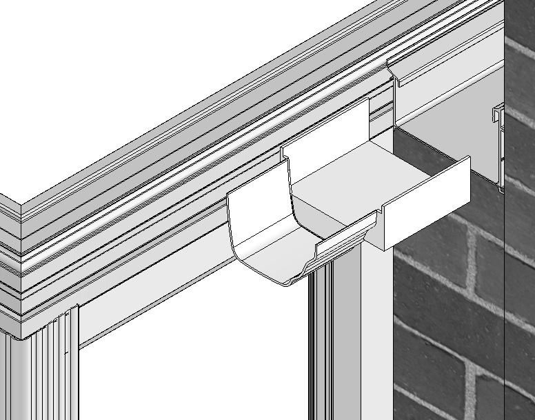 Page 120 Part End-Out Box Gutter Adapters If your additional box gutter (BG1) only runs part way along the side of the conservatory roof, the