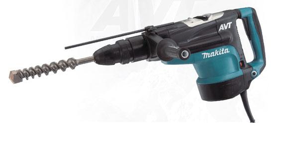 6kgs, the HR5211C AVT has an ultra low vibration rating of just 12.5m/s ² in drilling mode and an extremely low 11m/s ² in hammer mode with the D-side handle in use.