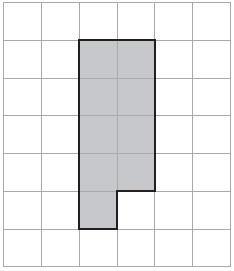 5. The shaded shape is drawn on a grid of centimetre squares. (a) Find the perimeter of the shaded shape. (b).
