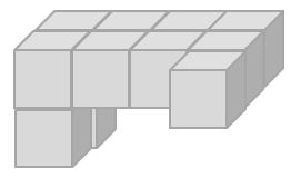 .. b) Work out the perimeter of the shape Look at this shape, made from centimetre cubes.