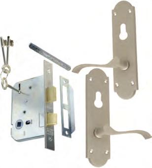 CLASSIC BRASS HANDLE & MORTICE LOCK COMBO SETS CLASSIC SCROLL HANDLE & Brass Handle Combo sets are a
