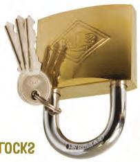 brass construction Chromium plated shackle Suitable for outdoor