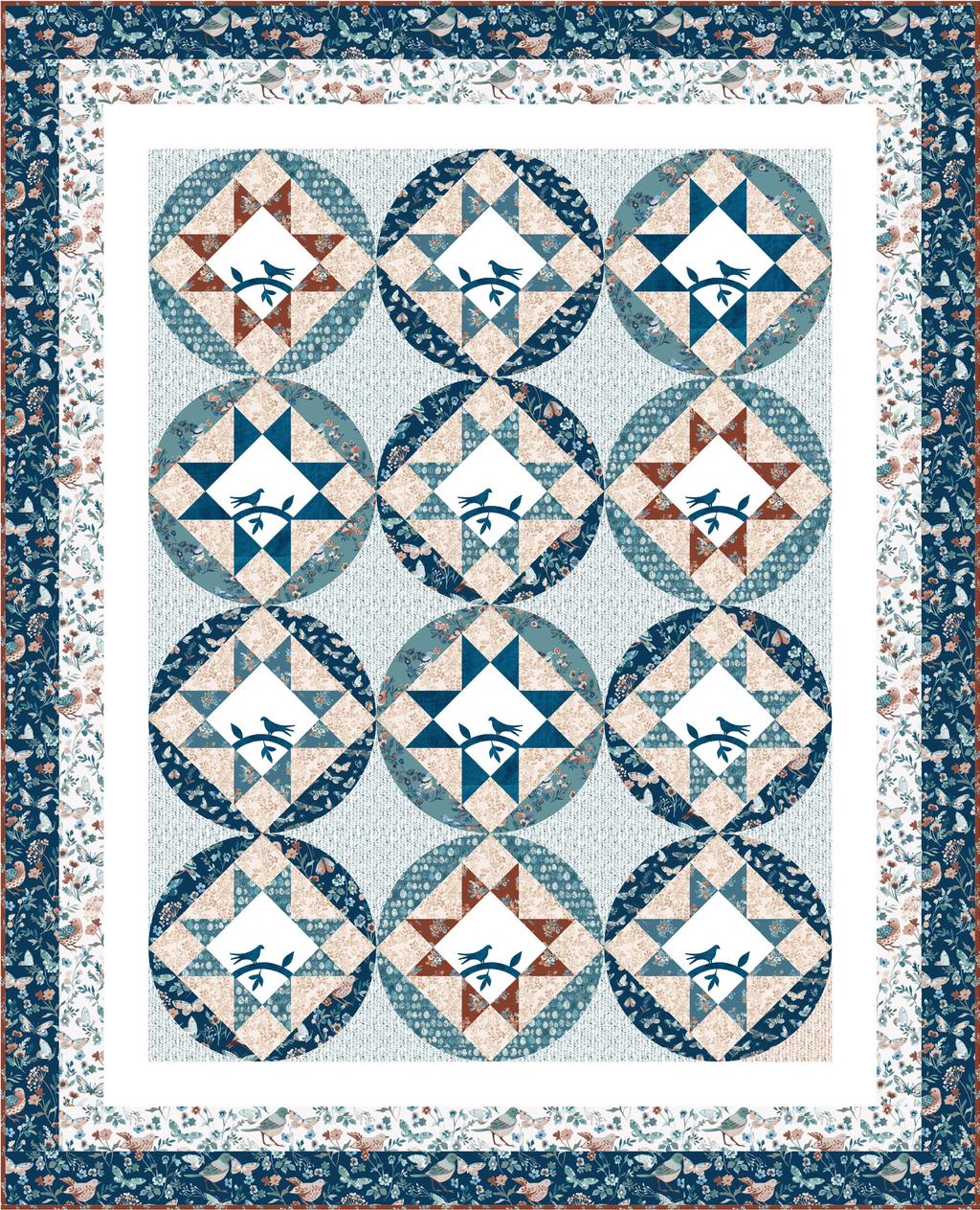 x 67 FREE PROJET this is a digital representation of the quilt top, fabric may vary.