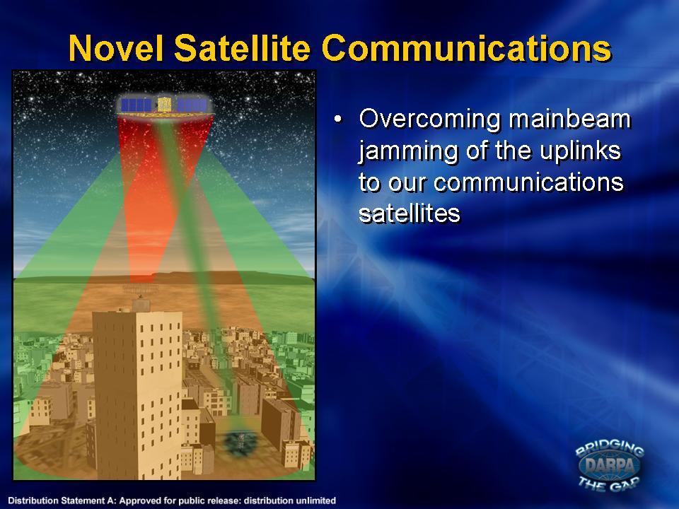 Satellite Communications program (NSC) is using new phenomenologies to overcome this vulnerability, ensuring that our troops will always have robust satellite communications available.