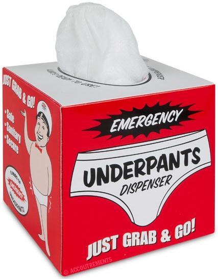 Emergency Underpants Emergency Underpants cost $12 per box.