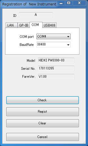 12 When connecting using a RS-232C interface (COM port) When connecting to a computer using the RS-232C (COM port) interface, specify the COM port address and baud rate of the Instrument.