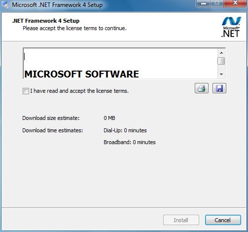 7 If Microsoft.NET Framework4 is not installed on your computer If Microsoft.