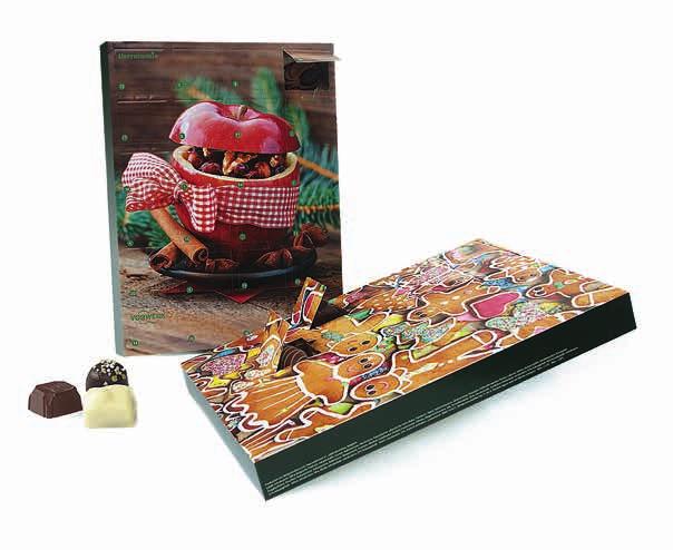 248 x 190 x 24 mm CHO-034 ADVENT CALENDAR PERSONALISED CHOCOLATES Advent calendar 100%