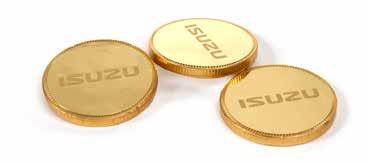 coins moulded with your logo.