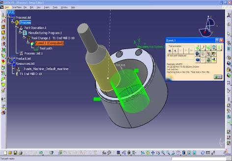 8), that provides the settings for vertical machining by using two types of tools
