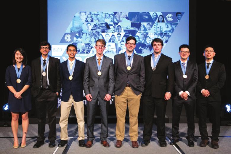 642 OLSEN & HOSLER Figure 2. Graduate and undergraduate student winners of the 2015 Collegiate Inventors Competition on stage at the USPTO.