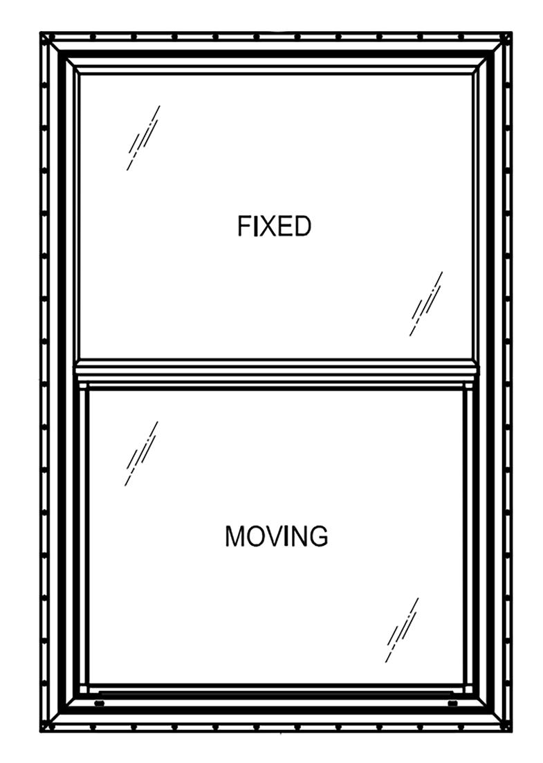 NOTE: When installing windows, check the window sill for straightness. If the window sill is crowned, apply light pressure at the center of window sill until it is level.