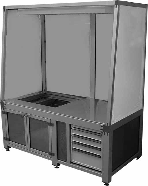 MANUAL WORKPLACE SYSTEMS COUNTER CABINETS UNDER COUNTER CABINETS WITH DRAWERS Under counter cabinets with drawers take care of perfect order at work.
