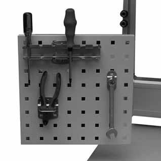 - 1 machine holder - Other holders on request - ESD on request - Weight 2,00 kg / ITEMS SUPPLIED - 1 wrench holder - 1 screwdriver