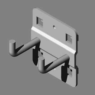 MANUAL WORKPLACE SYSTEMS ACCESSORIES TOOL HOLDER WITH VERTICAL HOOK ENDS Part. N 32.
