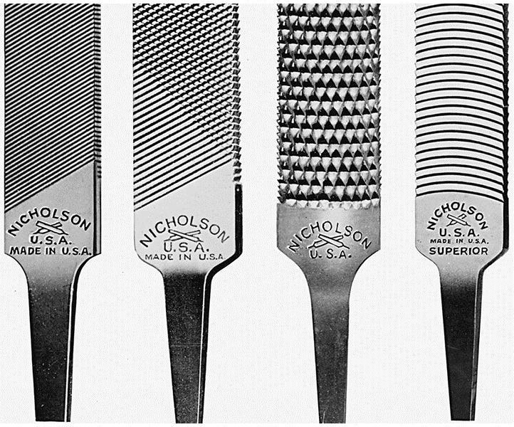 File Types FIGURE 27-19 Four types of teeth (cuts) used in files.