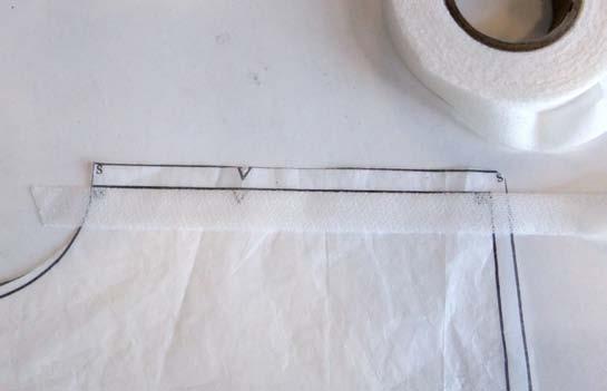 Stabilize Shoulders Cut strips of fusible web tape or 1/4