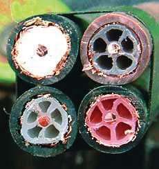 disadvantage of "air core" coaxial cable, when compared to foam or solid dielectric types is that it requires special techniques to prevent water absorption.