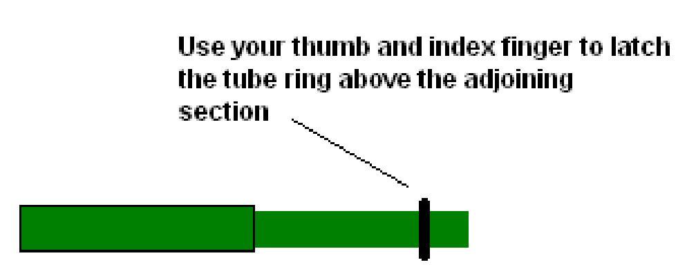 associated tube section from collapsing down into the