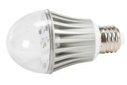 This 5 watt LED replacement bulb provides 600 lumens from only 5 watts and draws a mere 0.04 amps at 120V.