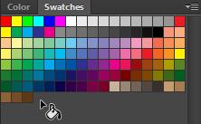 Exercise 6 Adding to the Swatches Palette In a previous exercise you saw that the Swatches Palette displays a collection of colours that you may choose from when needed.