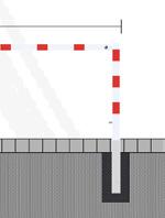 Access barriers, revolving 70 x 70 mm Access barriers with triangular lock, acc.
